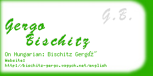 gergo bischitz business card